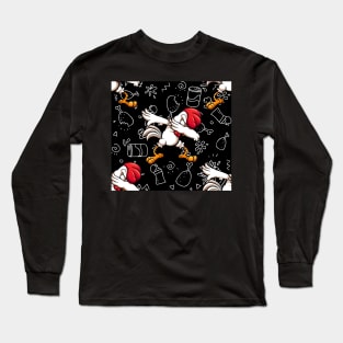 dabbing dab chicken funny Long Sleeve T-Shirt